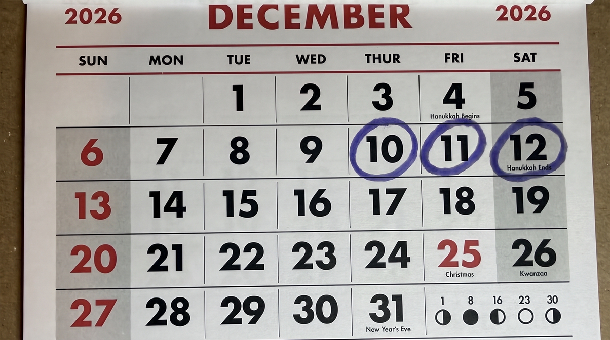 Dates: December 10th - 12th